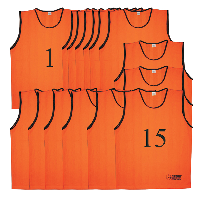 Lagväst CLUB med Siffror 1-15, Junior, Orange