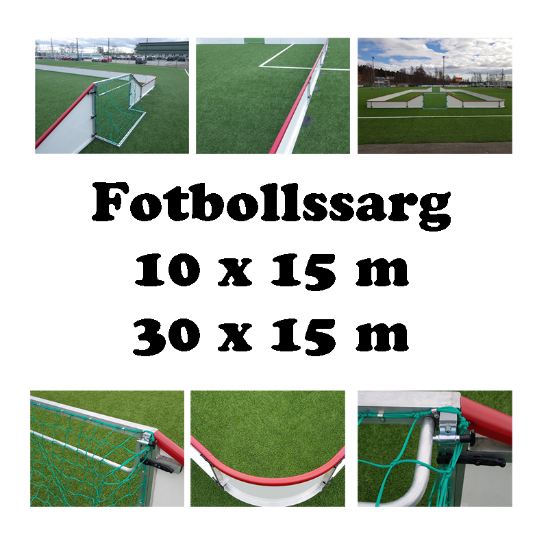 Fotbollssarg 3x3 manna, 10x15 m.
