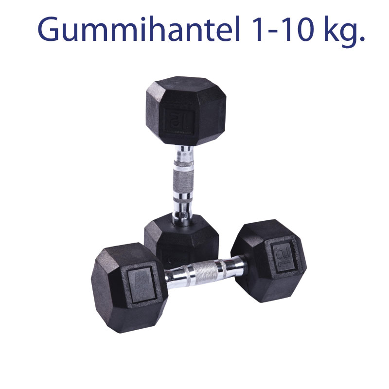 Gummihantelsats Euro 1-10 kg
