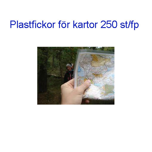 Plastfickor för karta A4 / 250 st